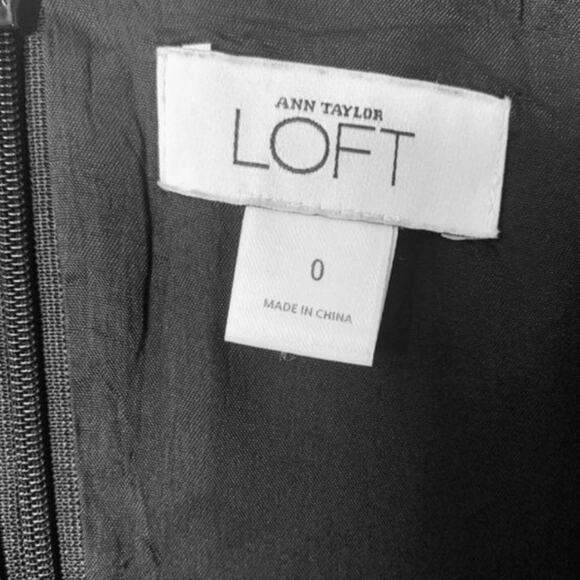 Ann Taylor Dress Women's Size 0 Monochrome Sheath Natural Neutral Blooms - Picture 5 of 9